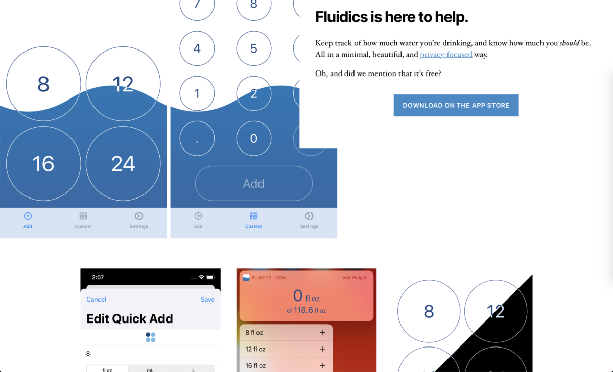 Screenshot of the new Fluidics website, fluidics.app