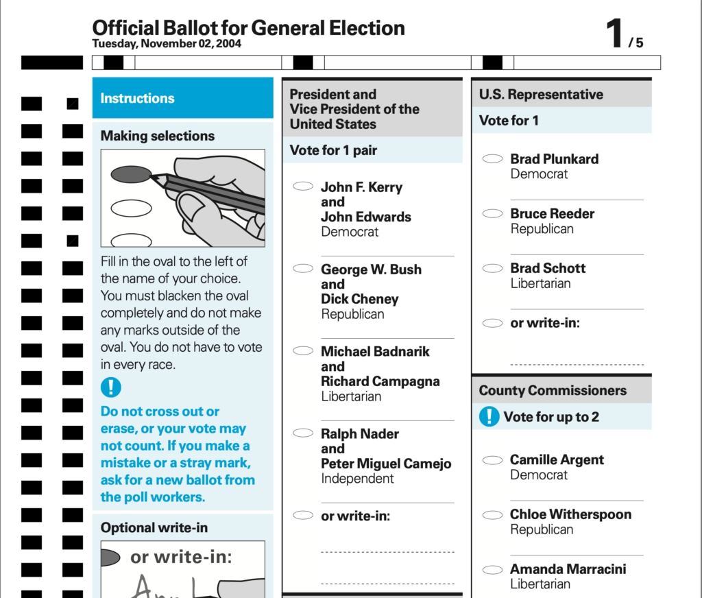 Screenshot of the AIGA proposed ballot design. Original is at https://www.aiga.org/globalassets/migrated-pdfs/dfd_opticalscan_sampleballot_proposed