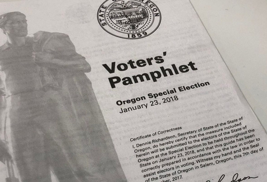 Photograph of an Oregon Voters' Pamphlet